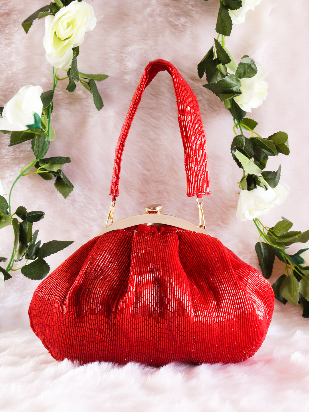 Royal Gold Drapped Clutch