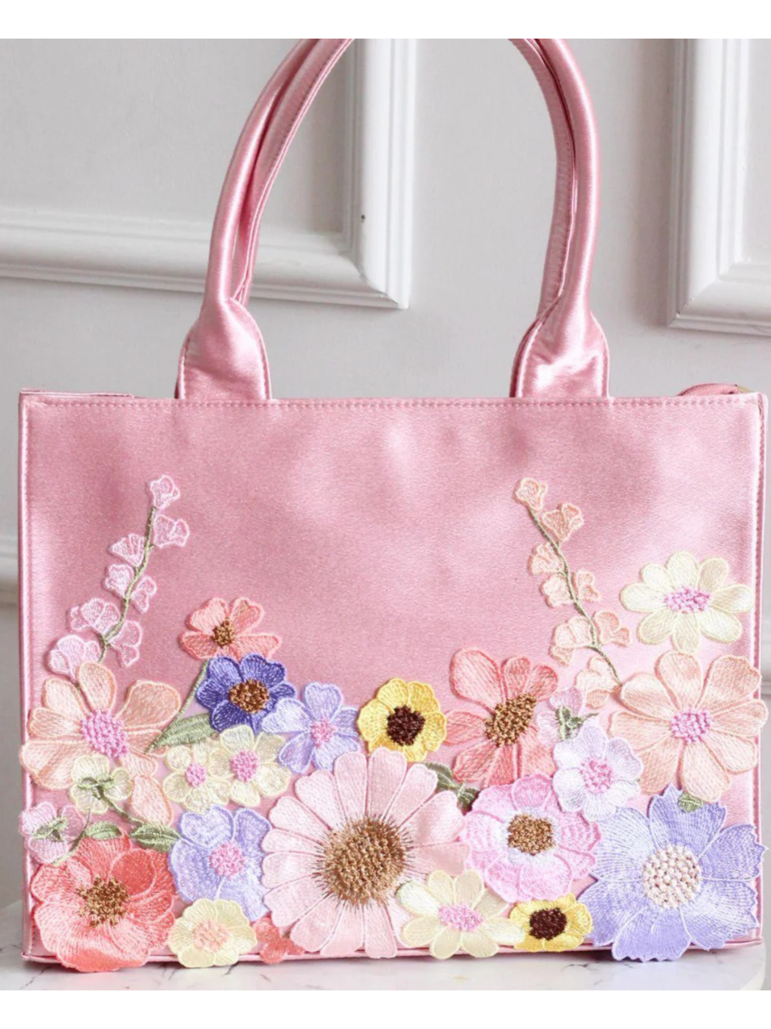 Rosy Pink  Bloom Tote Bag