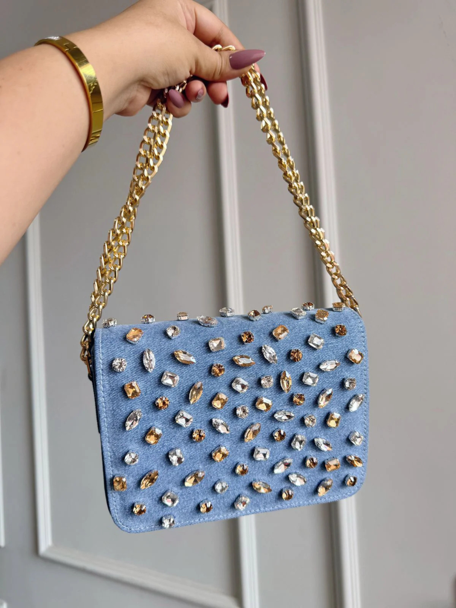 Crystal Flap Bag