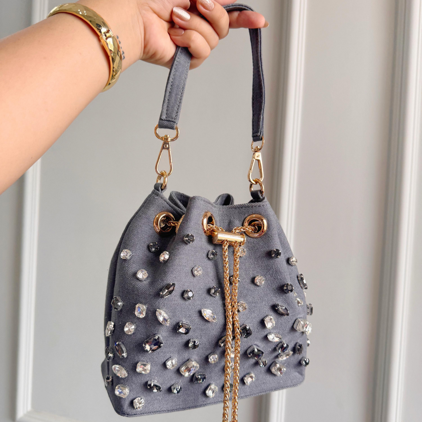 Glam Drip Denim Bucket
