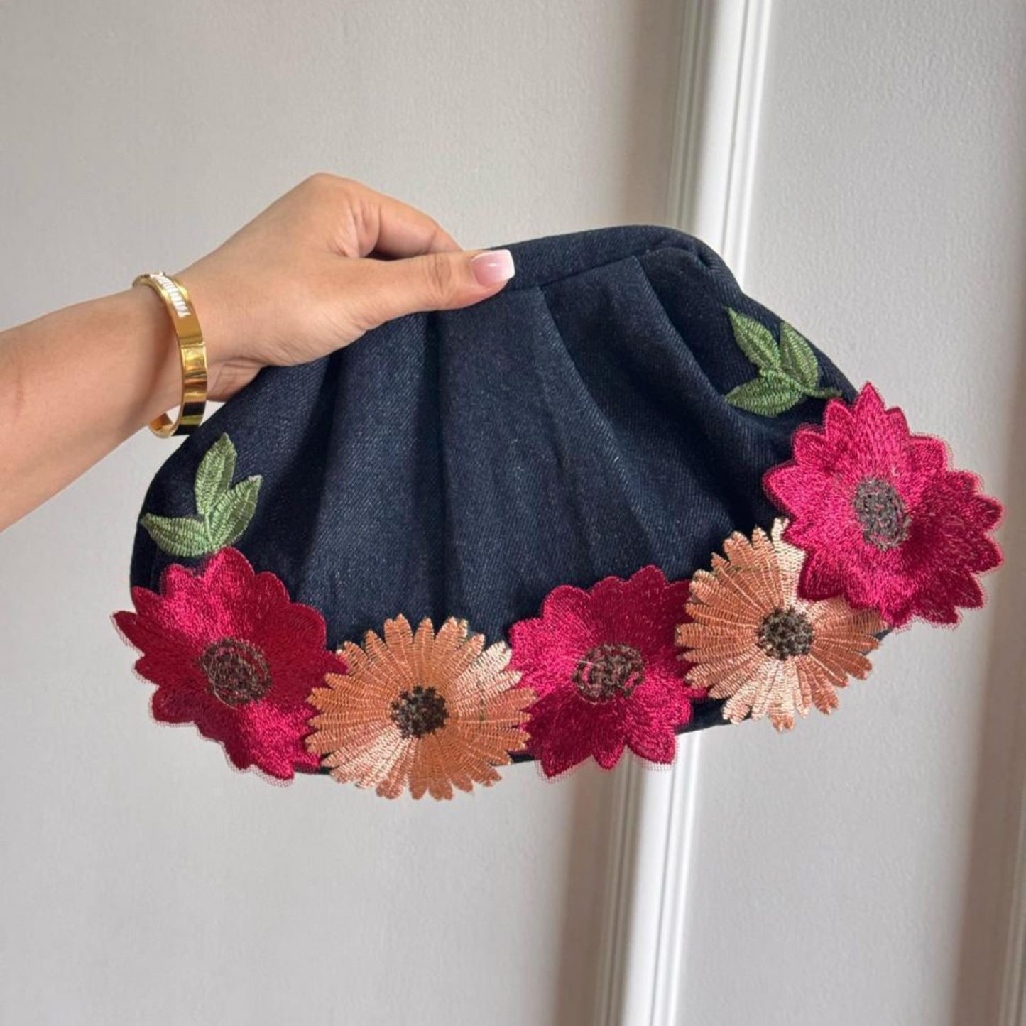 Daisy Dreams Denim Clutch