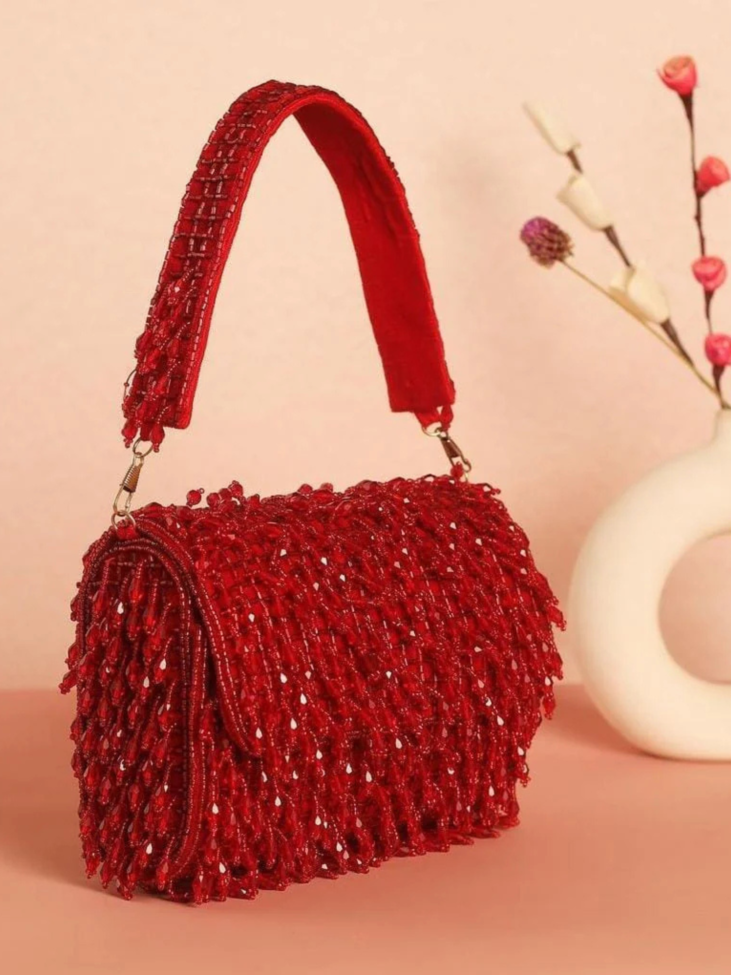 Celeste Beaded Flap Bag