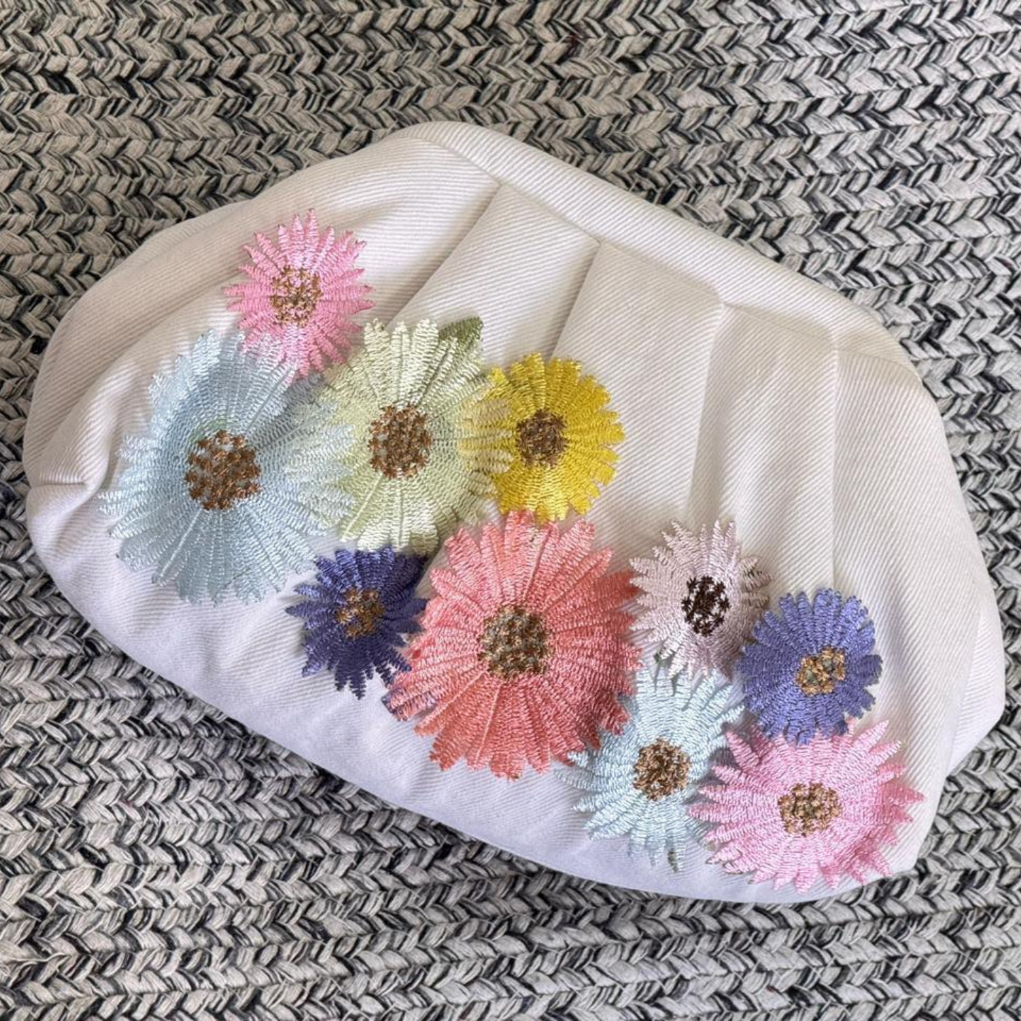 Petal Play Denim Clutch