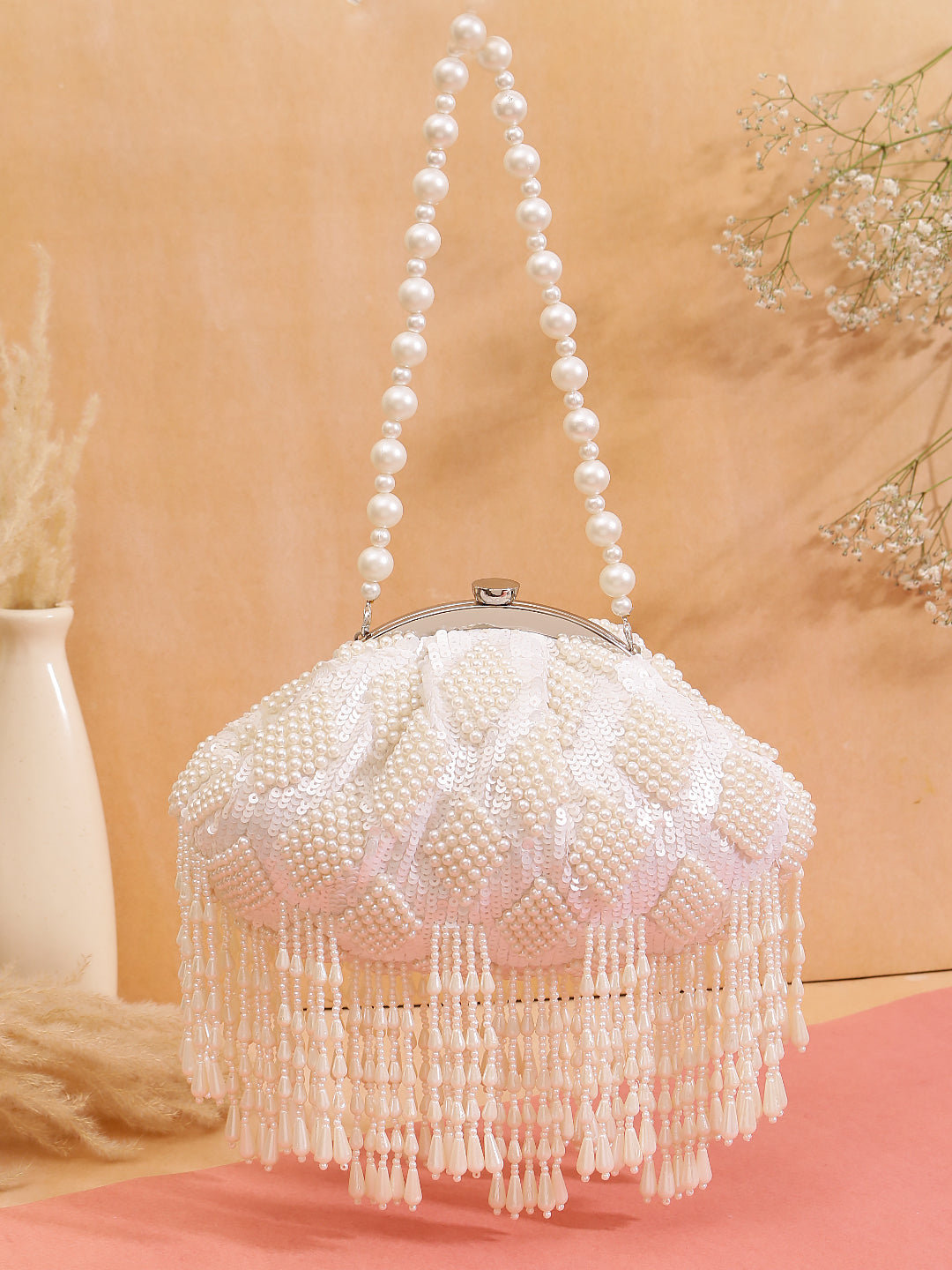 Celestial Charm Pearl Clutch