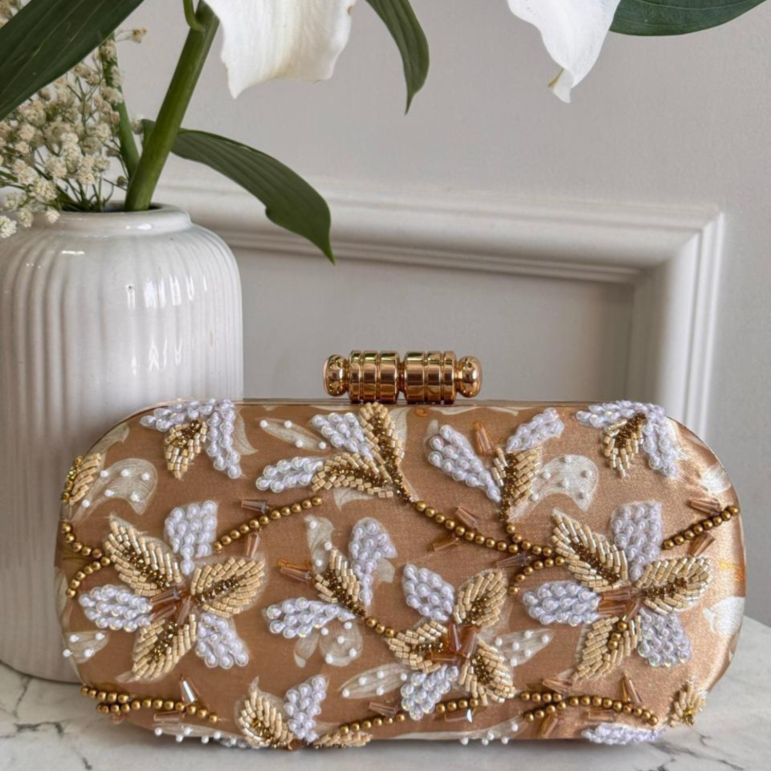 Bloom Luxe Embellished Clutch