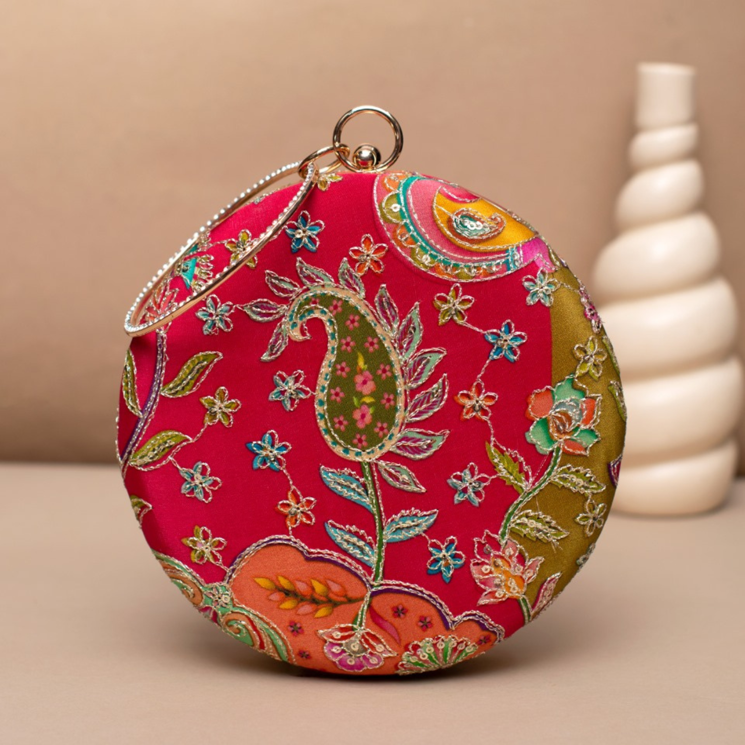 Gulabi Jashn Embroidered Ethnic Clutches