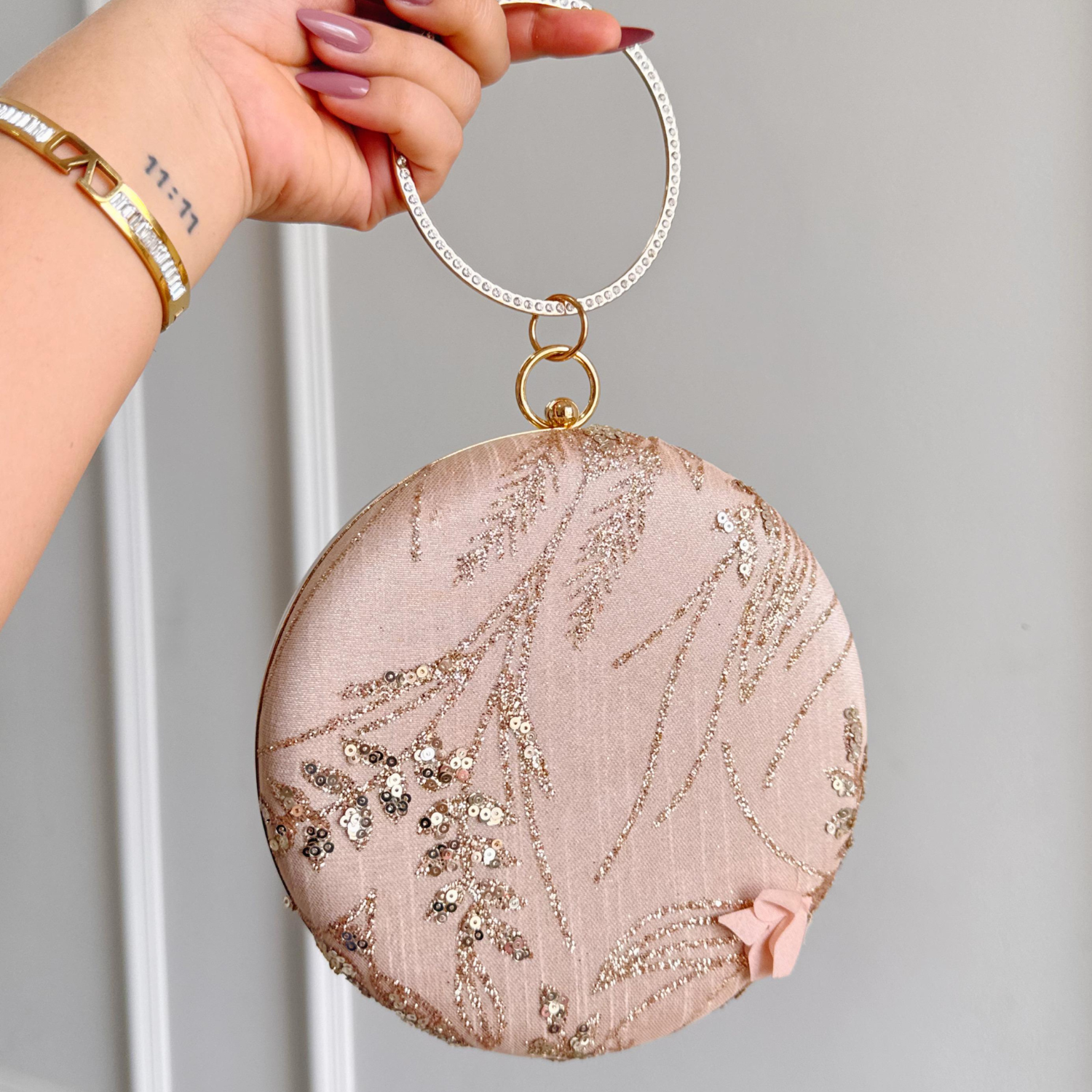 Rosé Whimsy Wristlet Clutch
