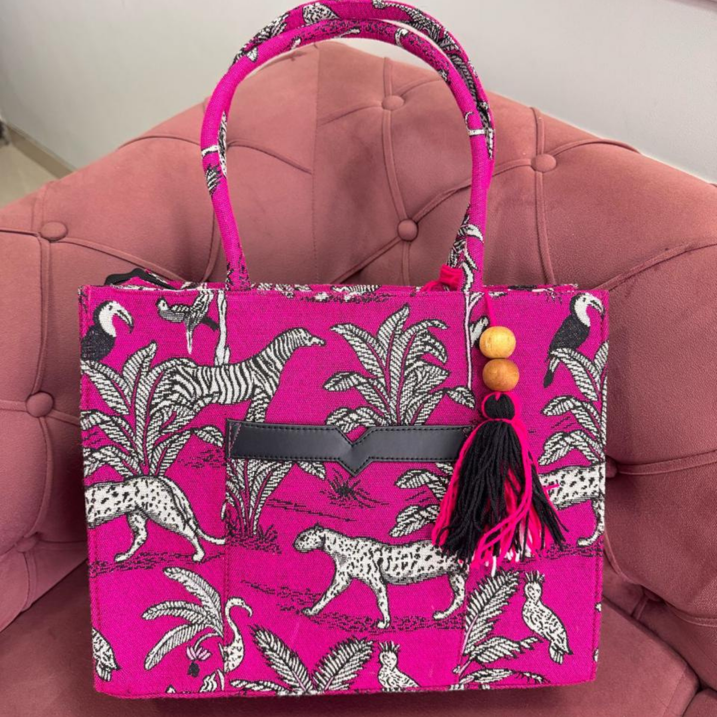Pink Safari Large tote