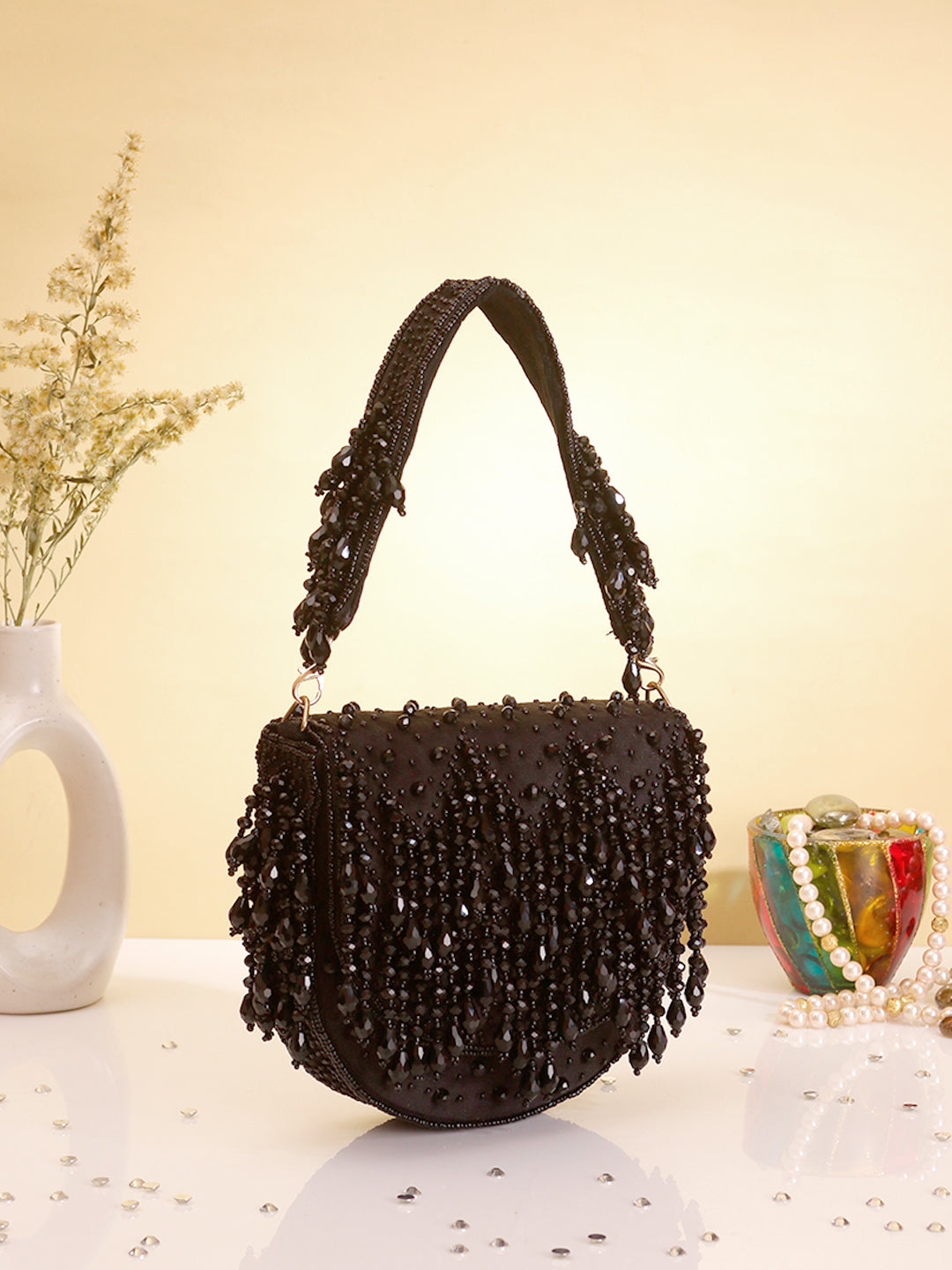 Designer Drop Crystal Clutch Bag
