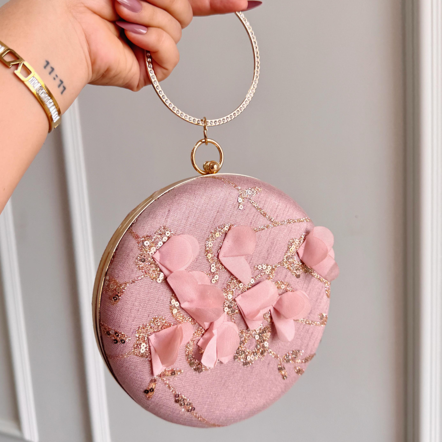 Swan Whisper Wristlet Clutch