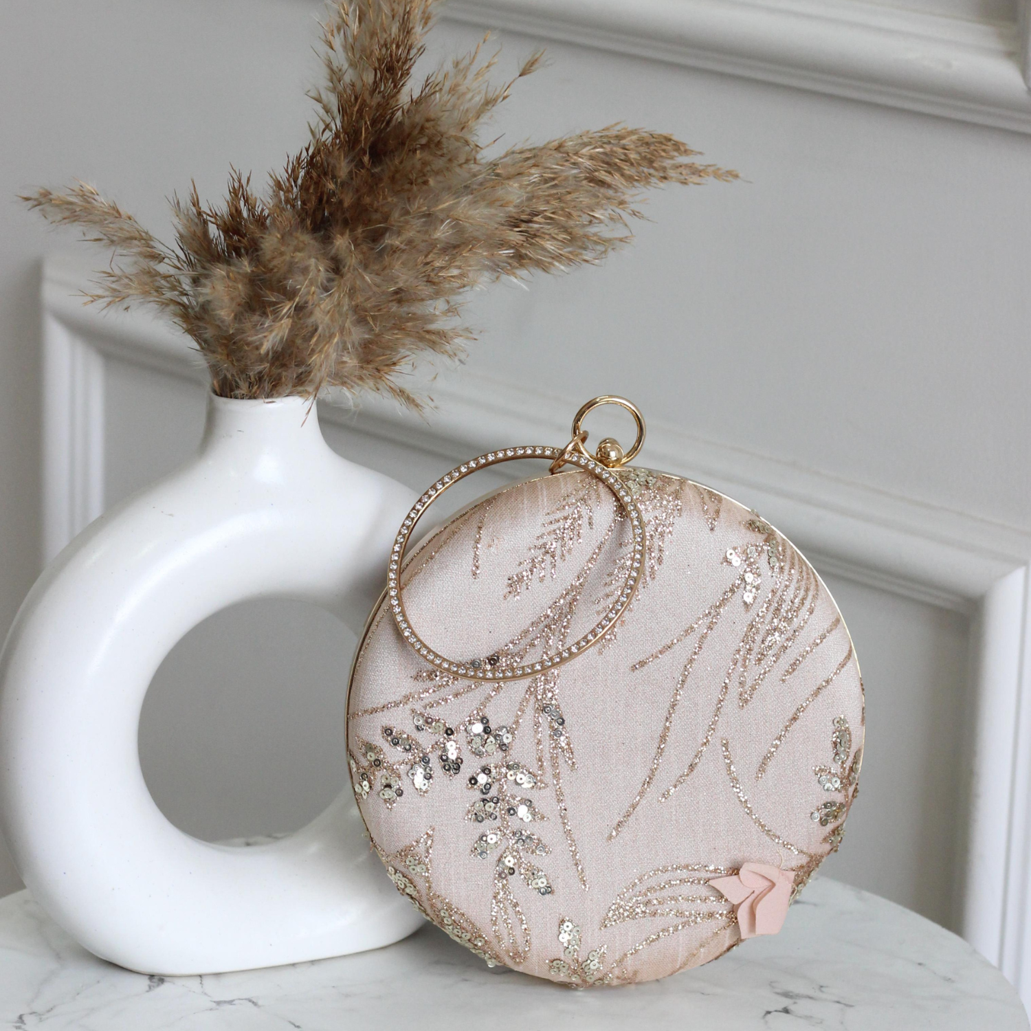 Rosé Whimsy Wristlet Clutch
