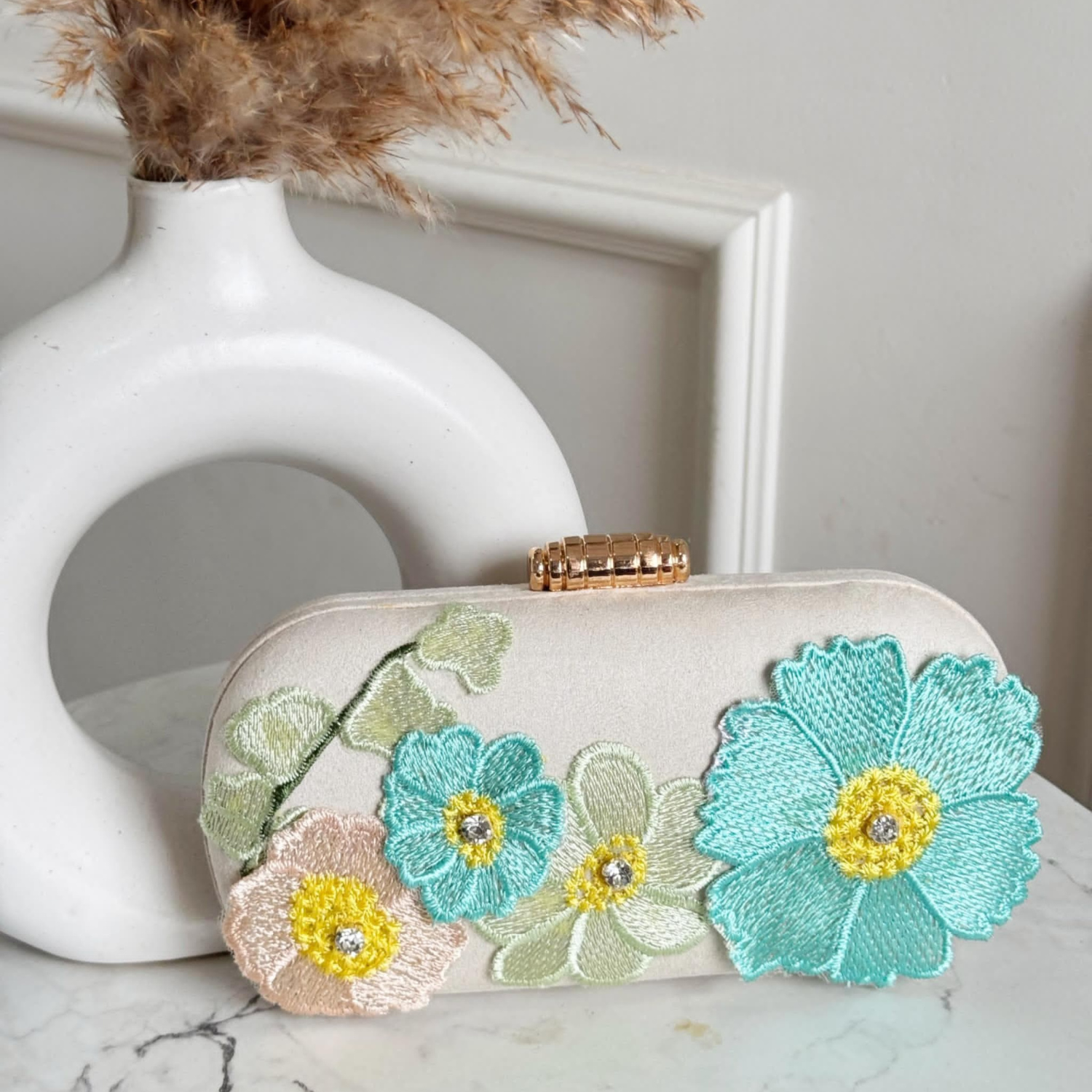 Gulshan Charm Floral Clutch