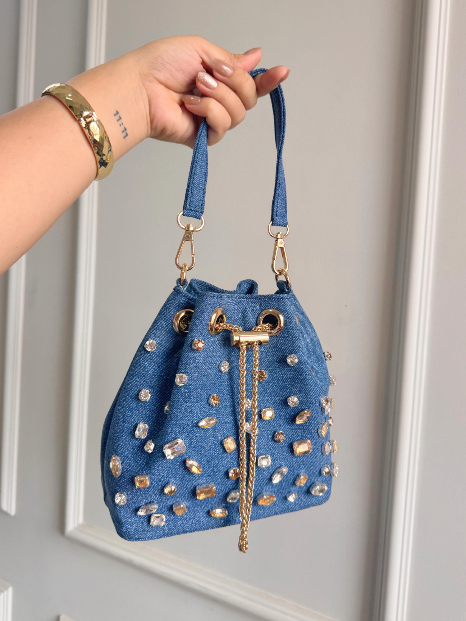 Vogue Denim Bucket Bag