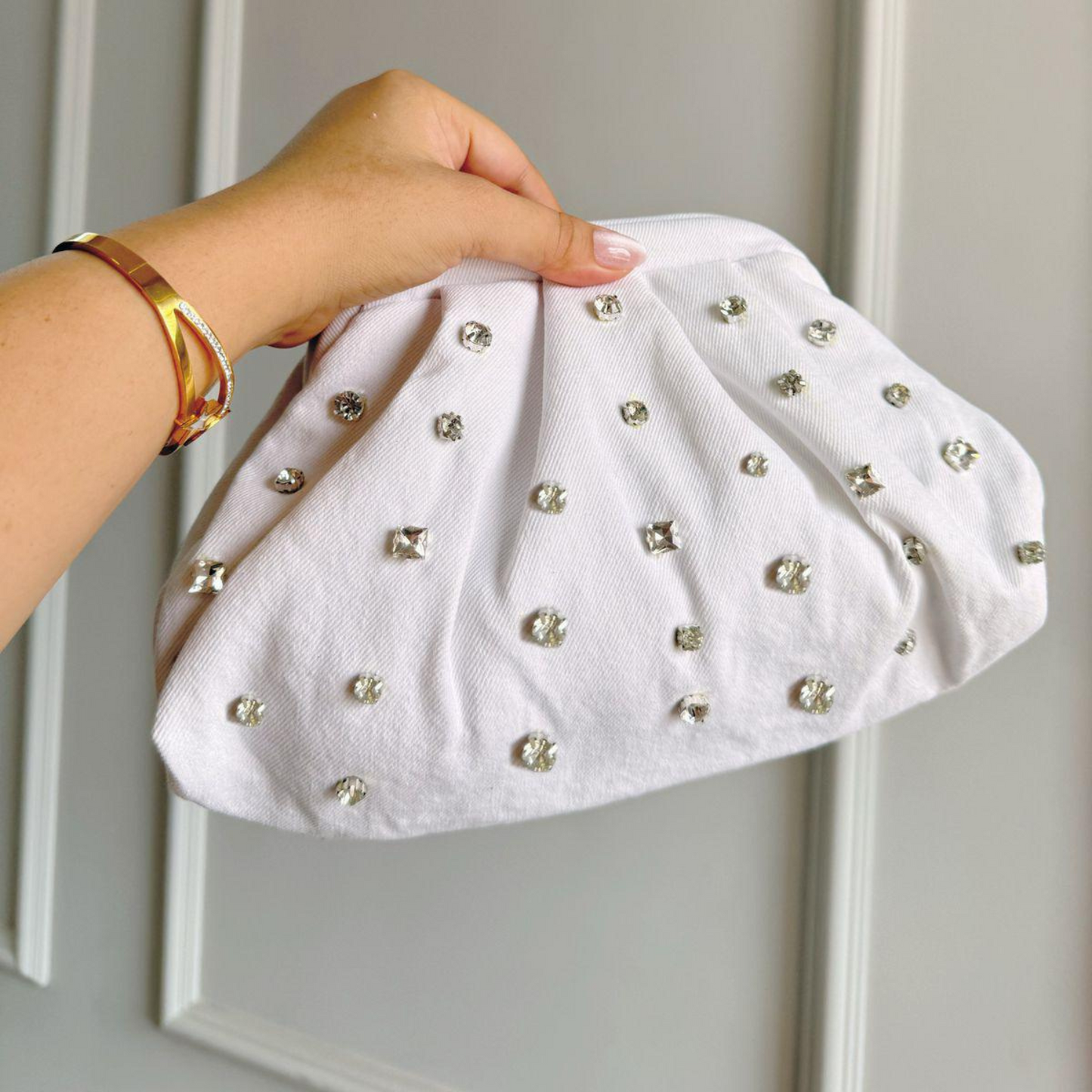 Diamond Daze Denim Clutch