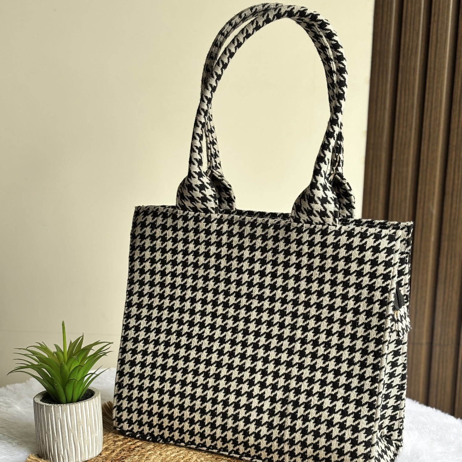Timeless Check Tote