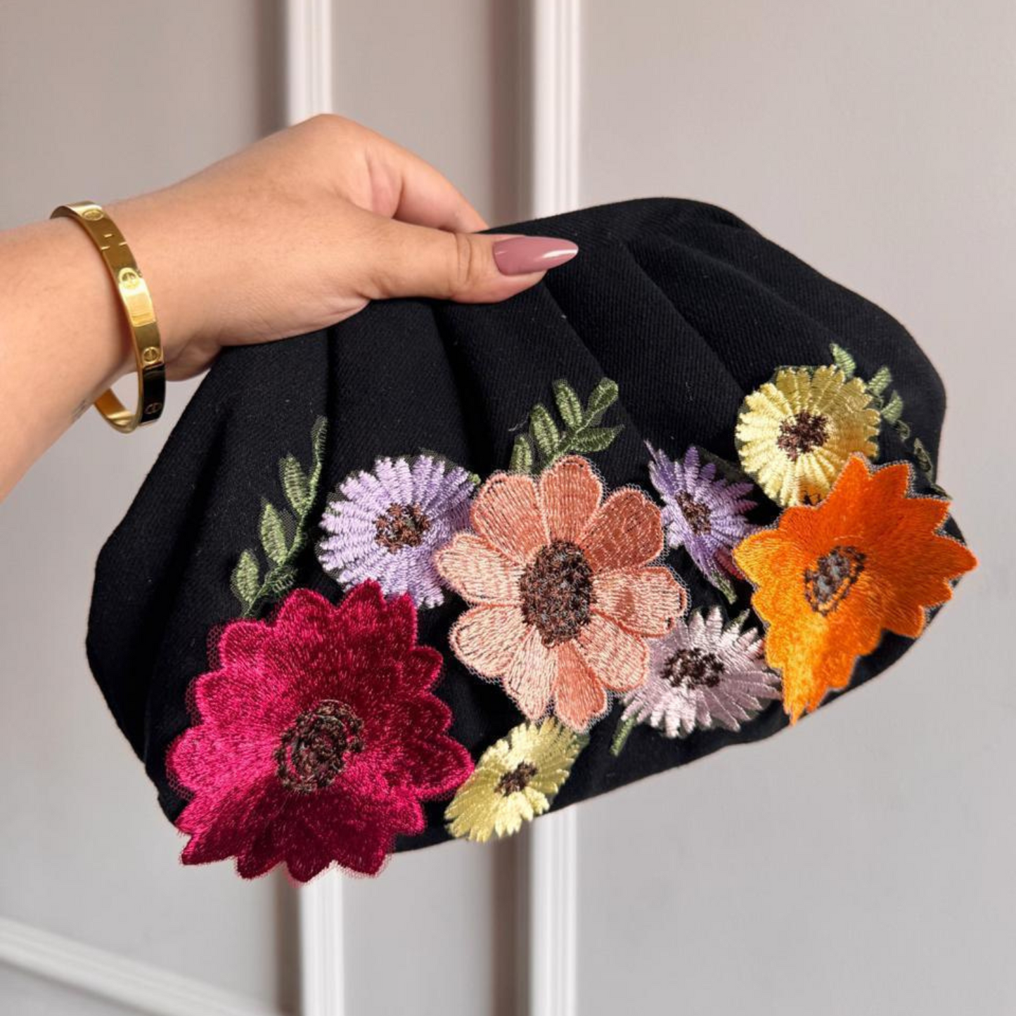 Botanique Charm Denim Clutch