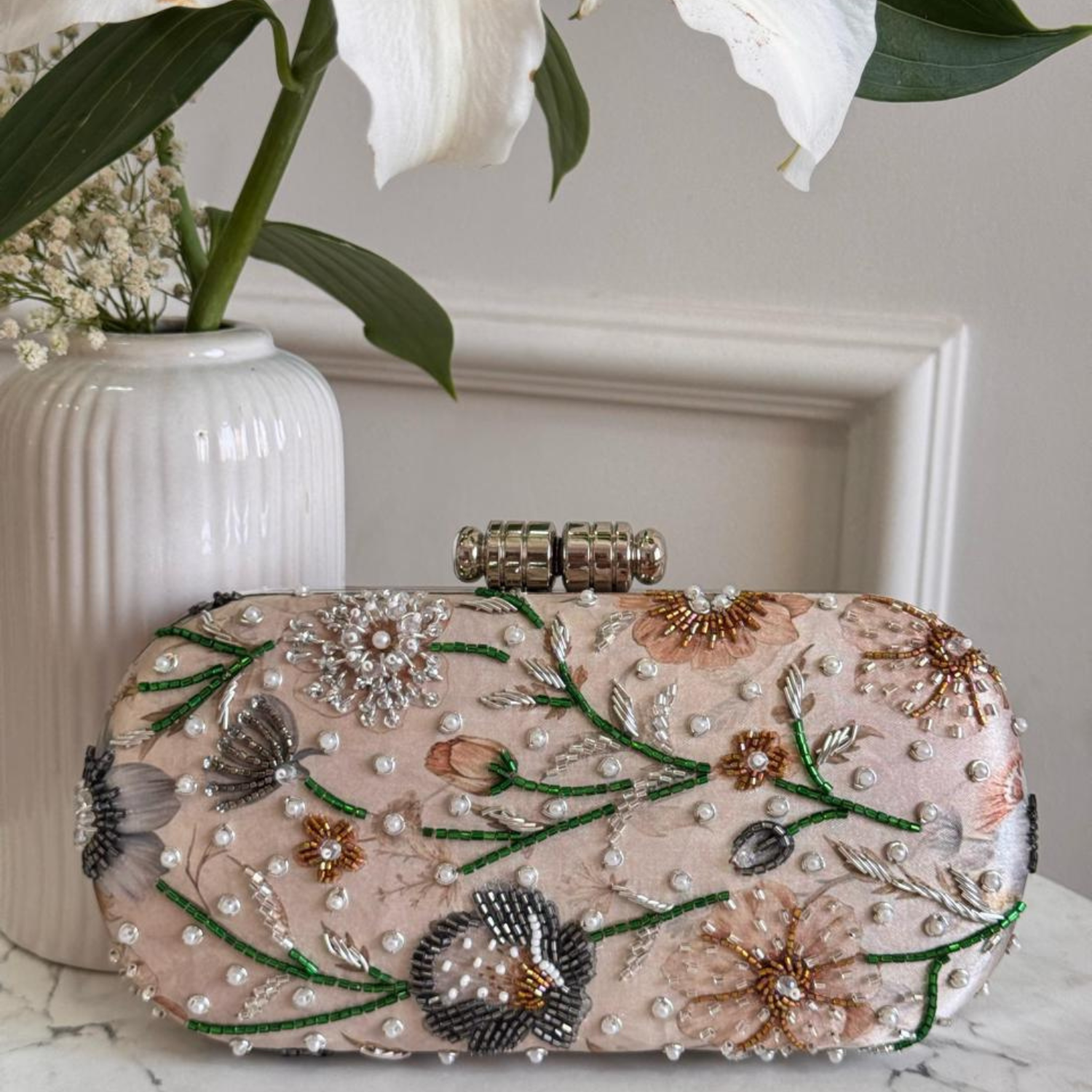 Bloom Luxe Embellished Clutch
