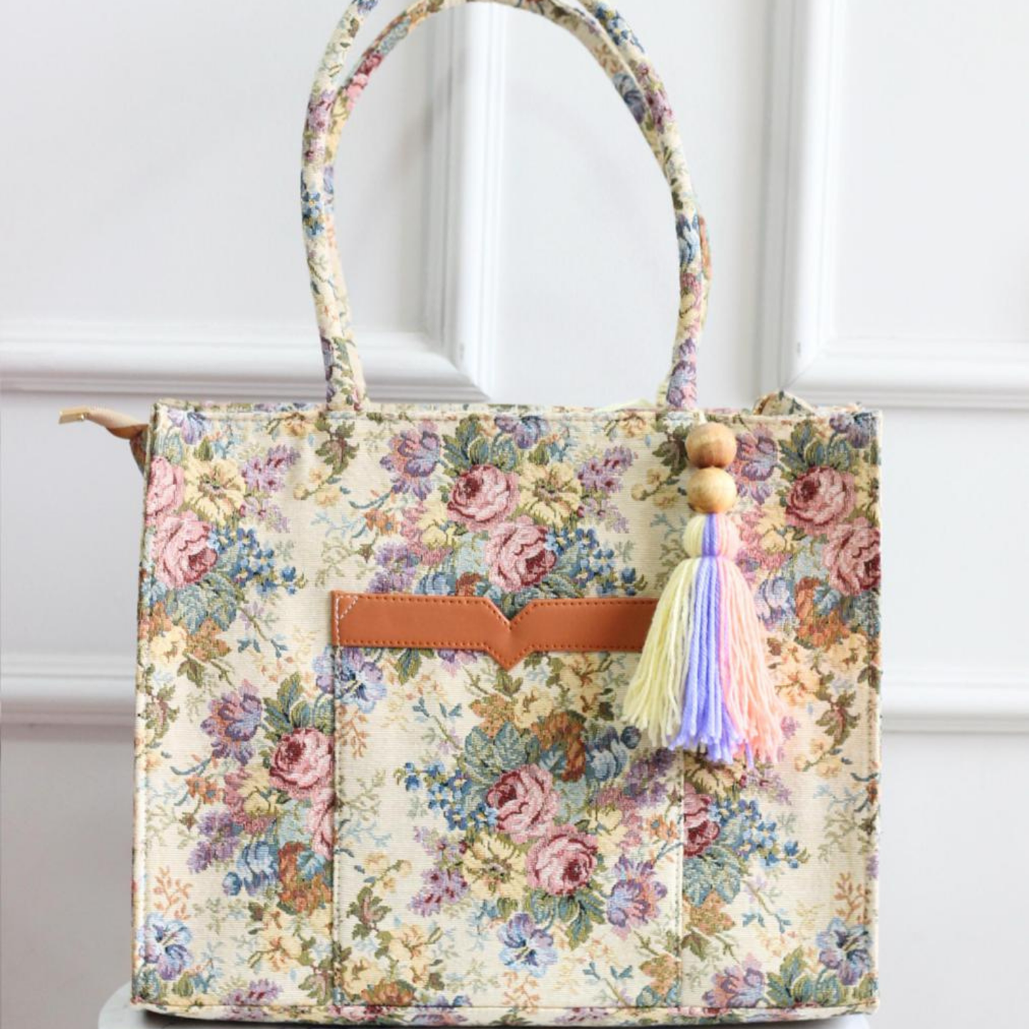 Pastel Garden Large tote