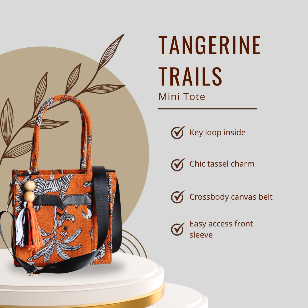 Tangerine Trails Mini Tote
