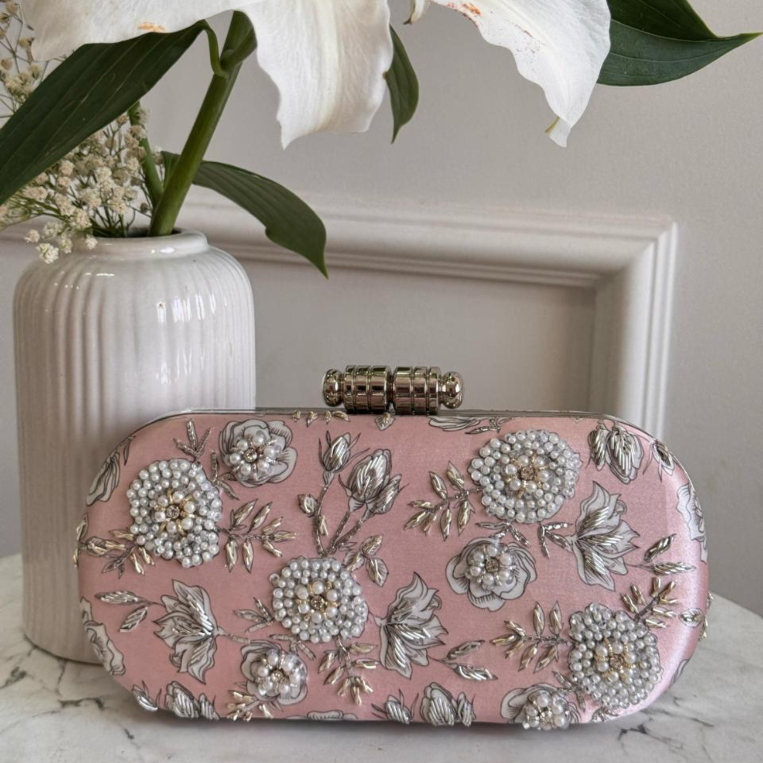 Bloom Luxe Embellished Clutch