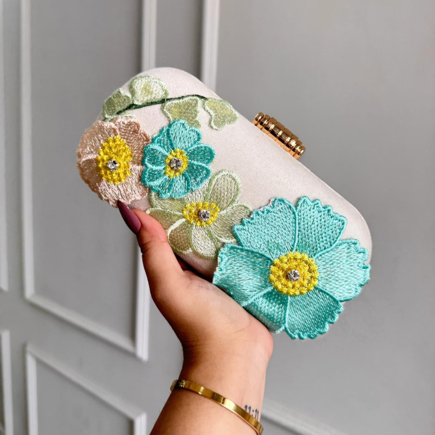 Gulshan Charm Floral Clutch