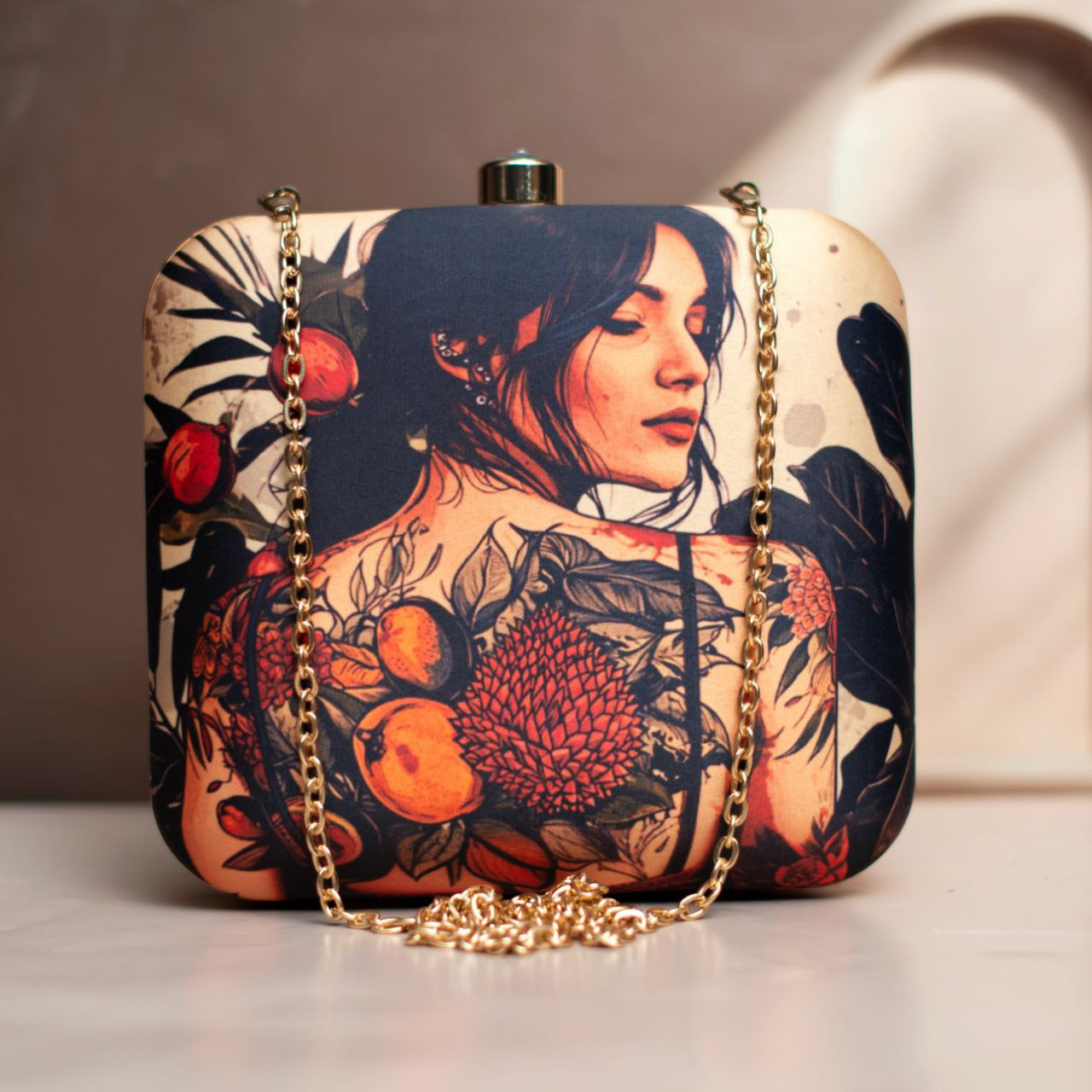Indian Princess Printed Clutch