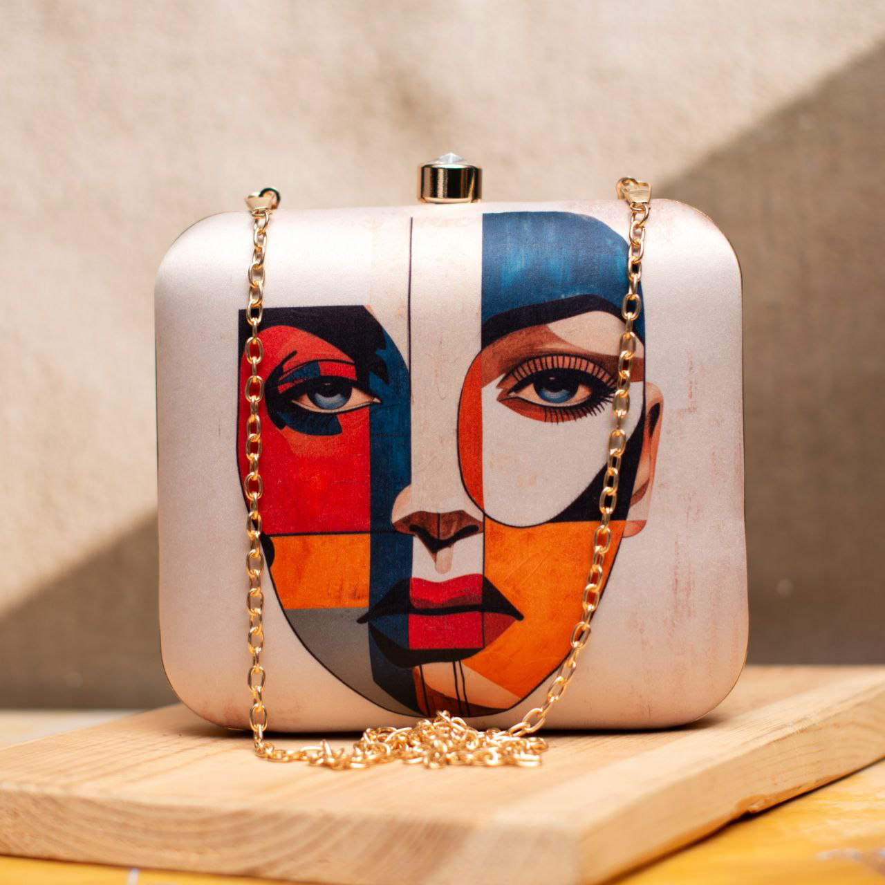 Multicolour Womens Printed Clutch