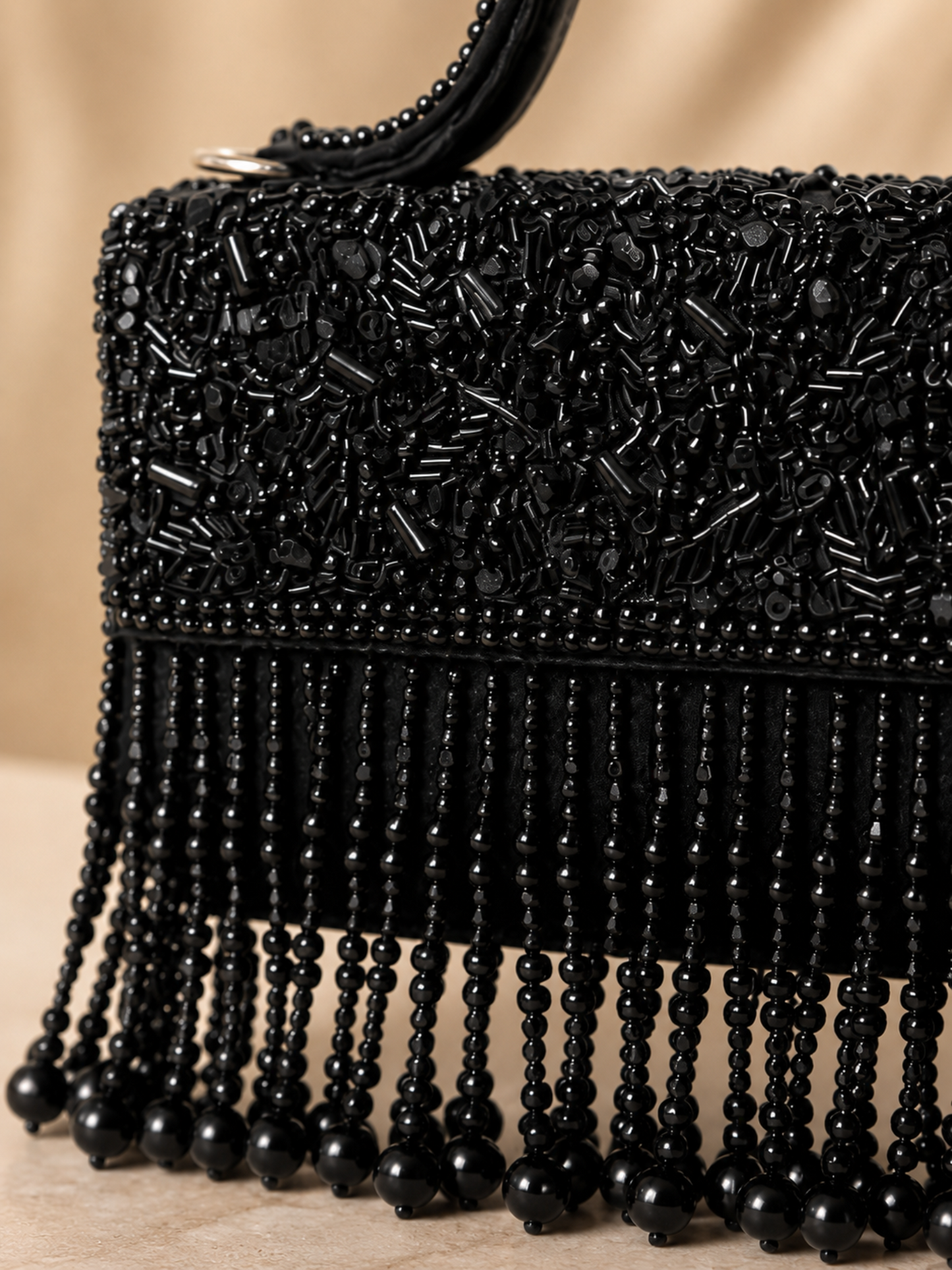 Midnight Fringe Clutch