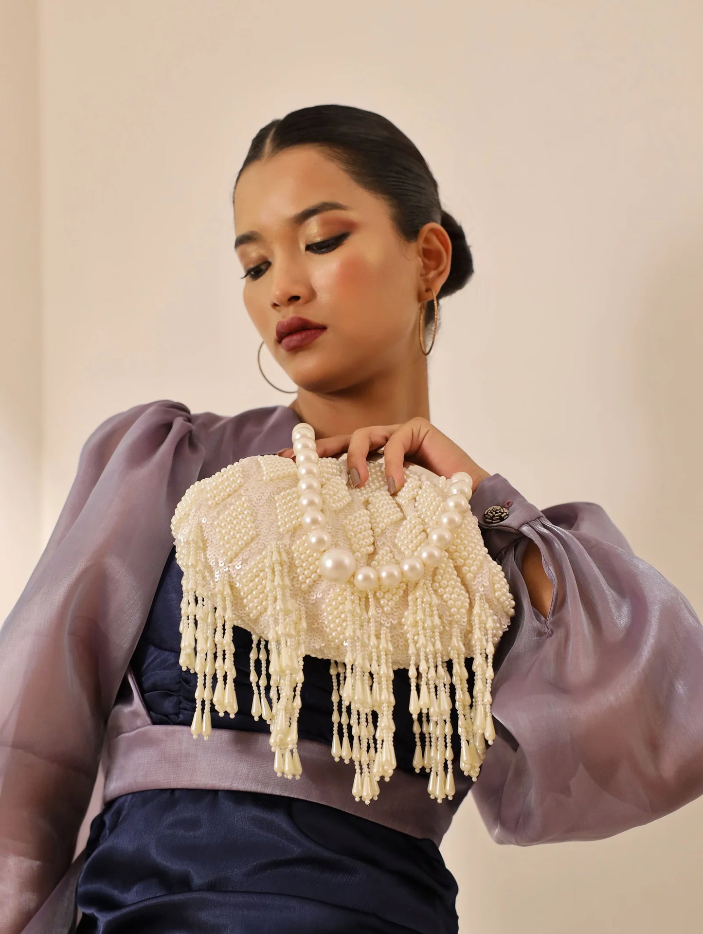 Celestial Charm Pearl Clutch