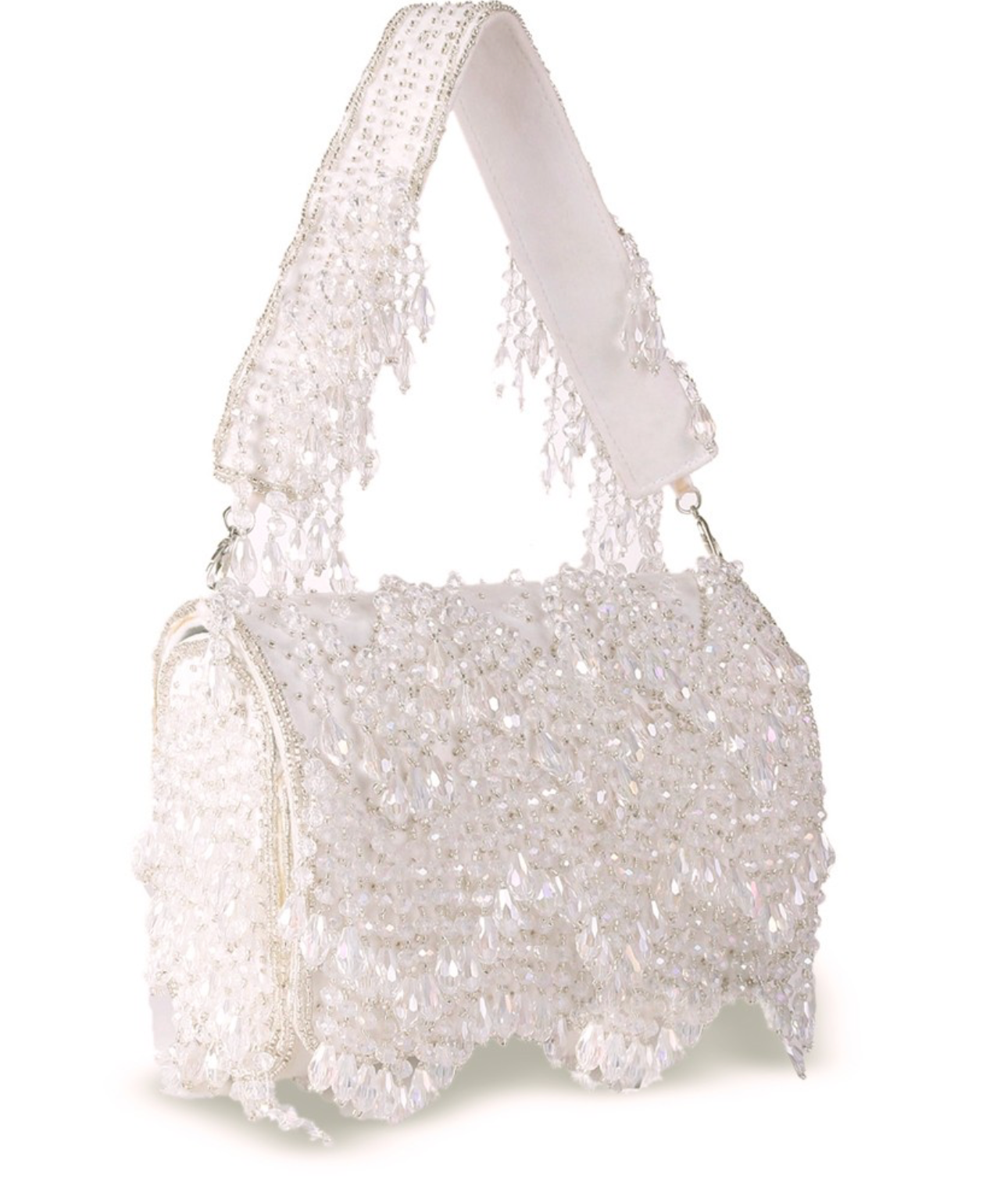 Frozen Luxe Crystal Flap Clutch