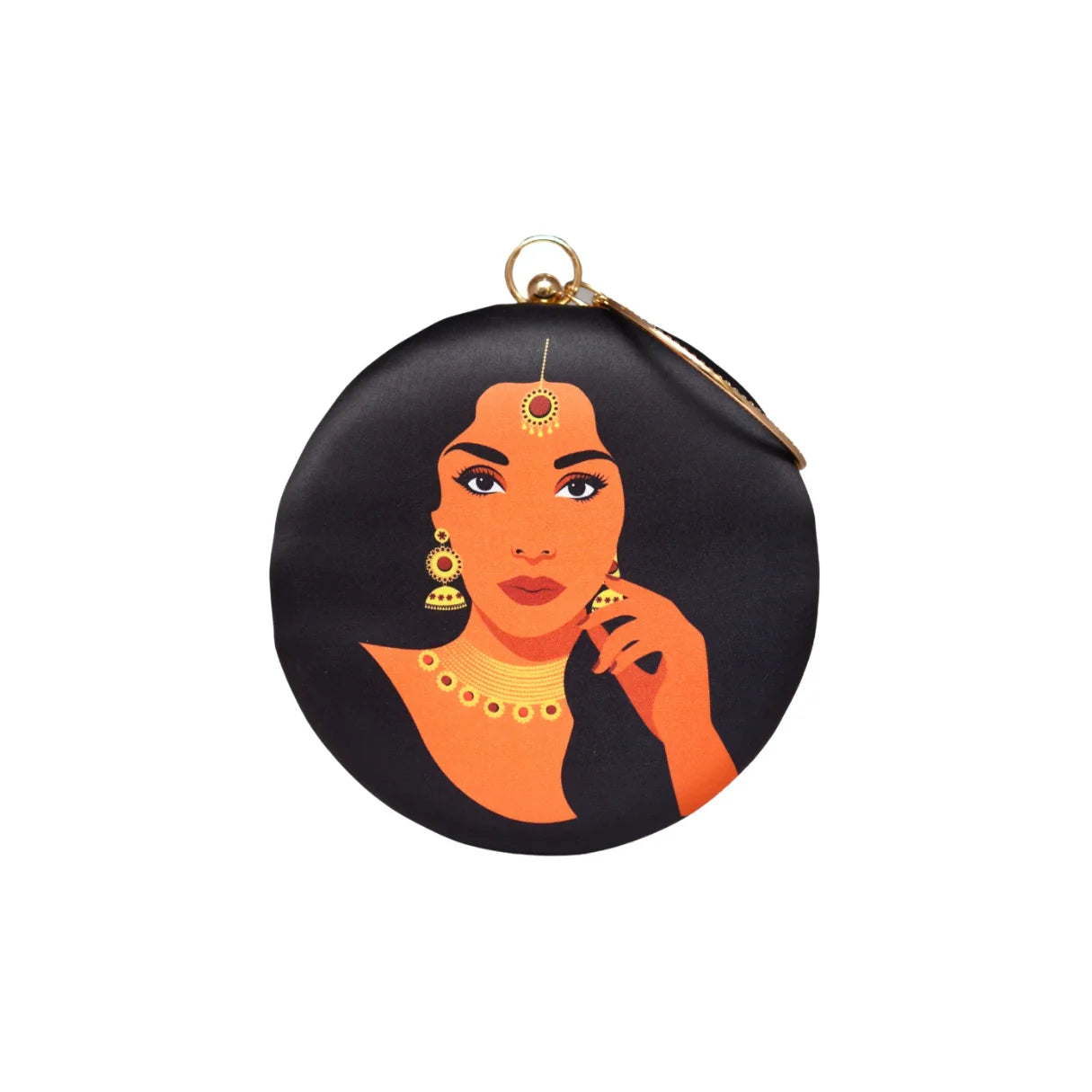 Dazzling Diva Printed Round Clutch