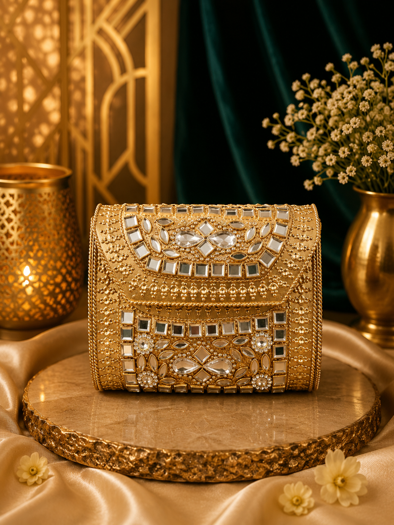 Regal Mosaic Jewel Mini Clutch