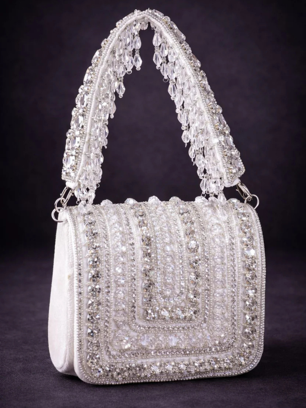 Ivory Crystal Glam Mini Bag
