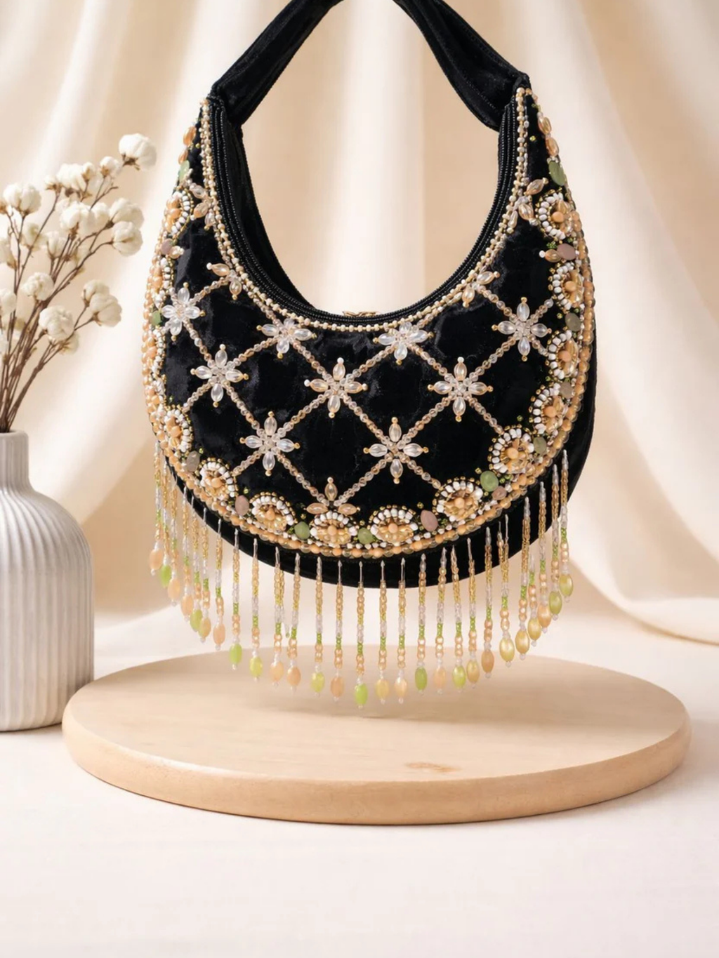 Noor Crescent Pearl Bag