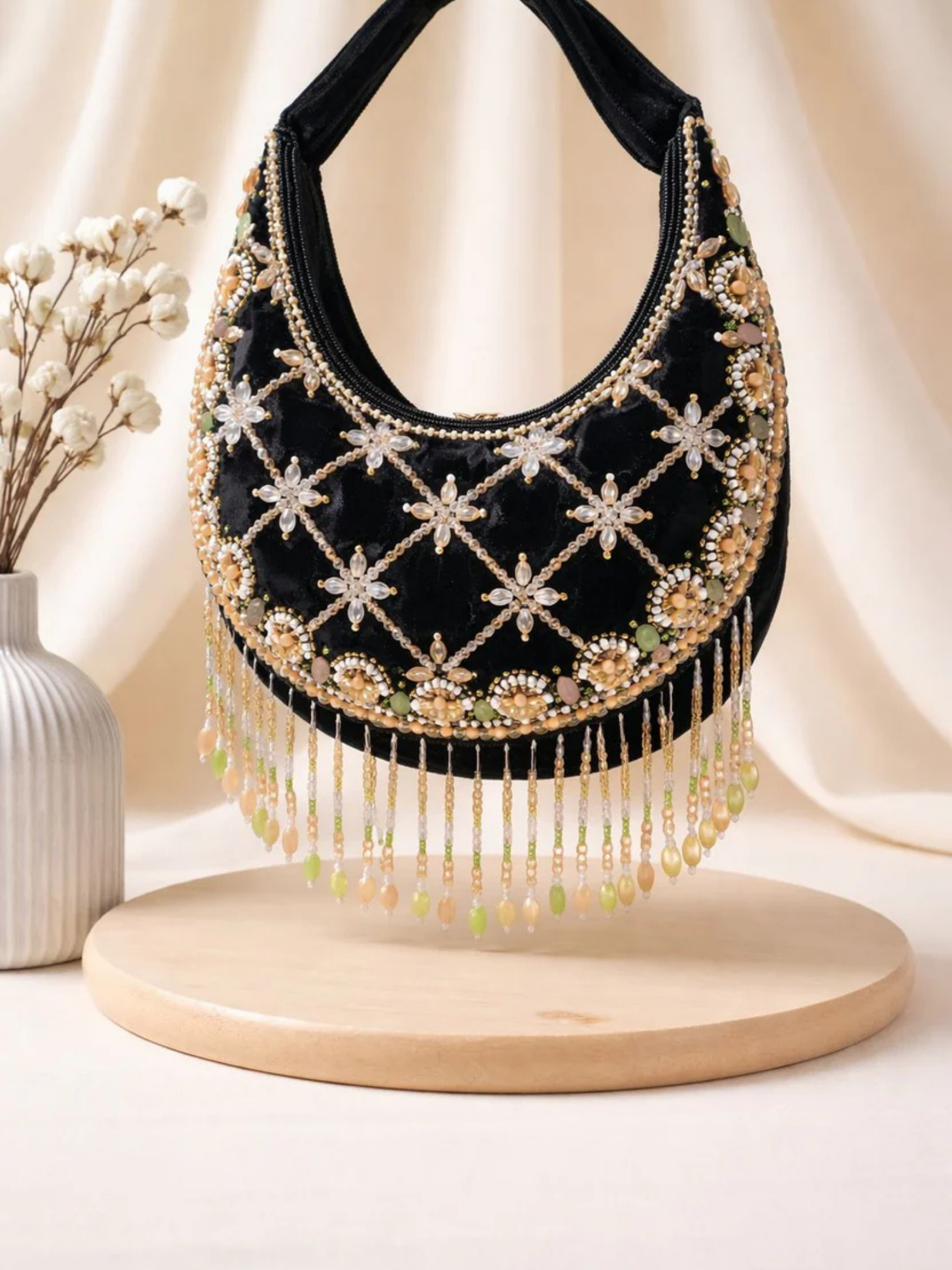 Noor Crescent Pearl Bag