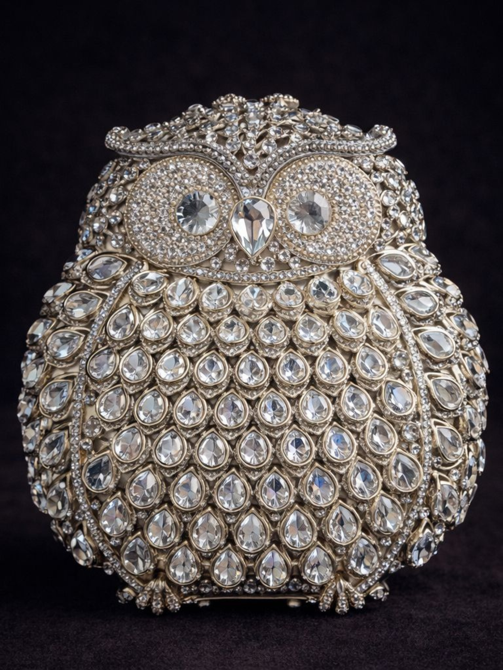 Majestic Owl Crystal Clutch