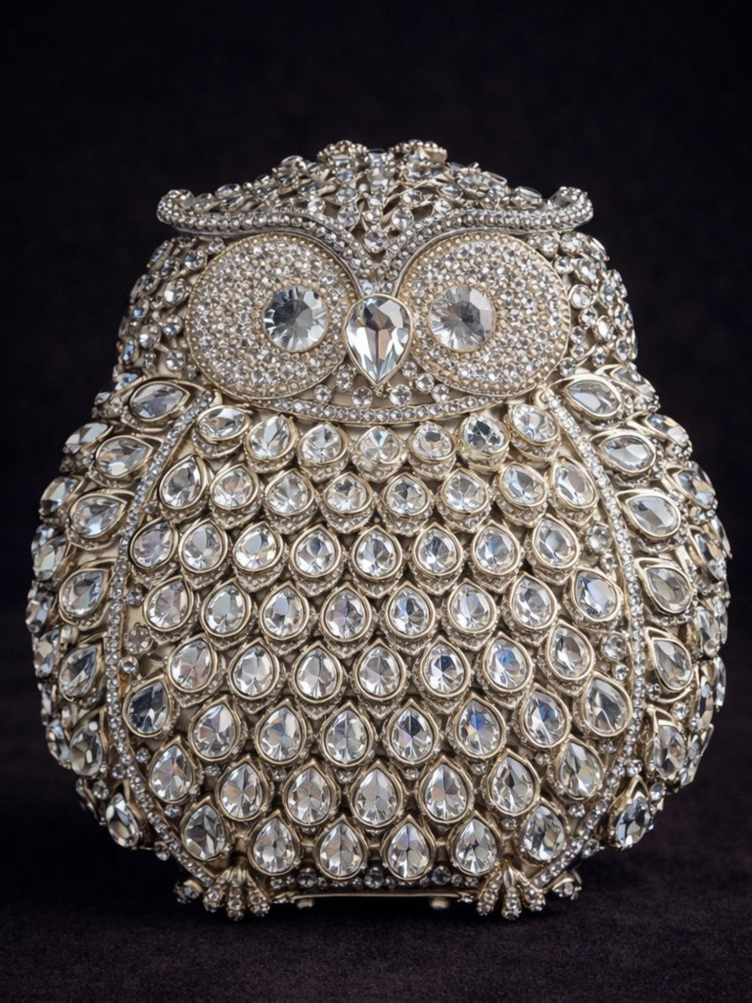 Majestic Owl Crystal Clutch