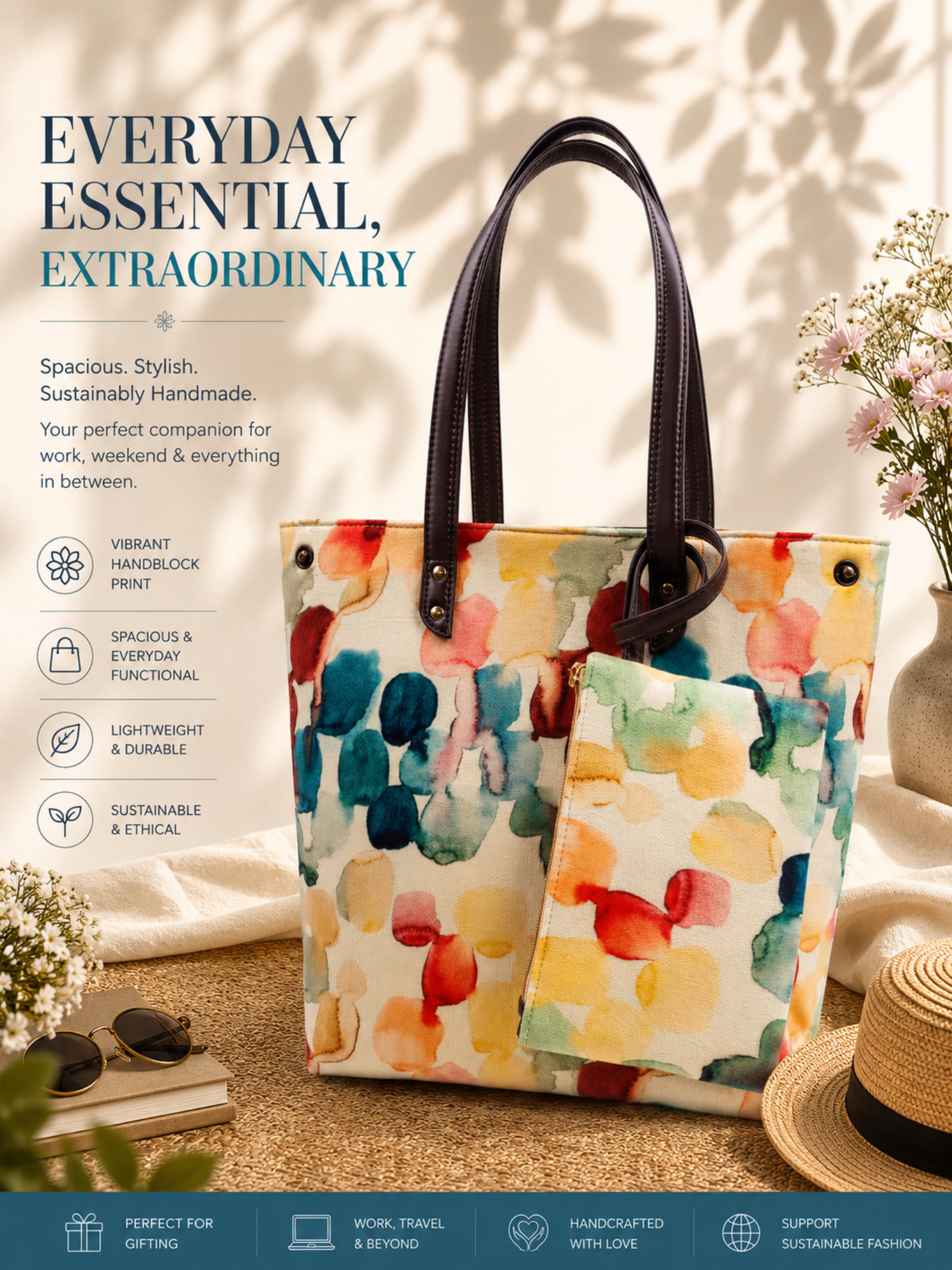 Watercolor Muse Everyday Tote