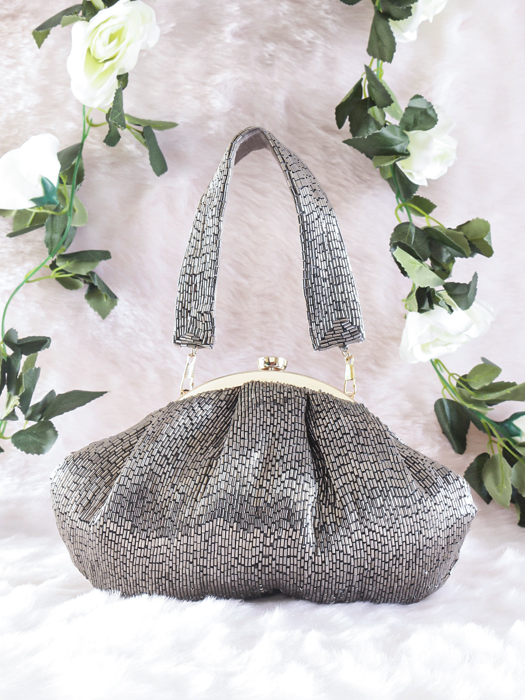 Royal Gold Drapped Clutch