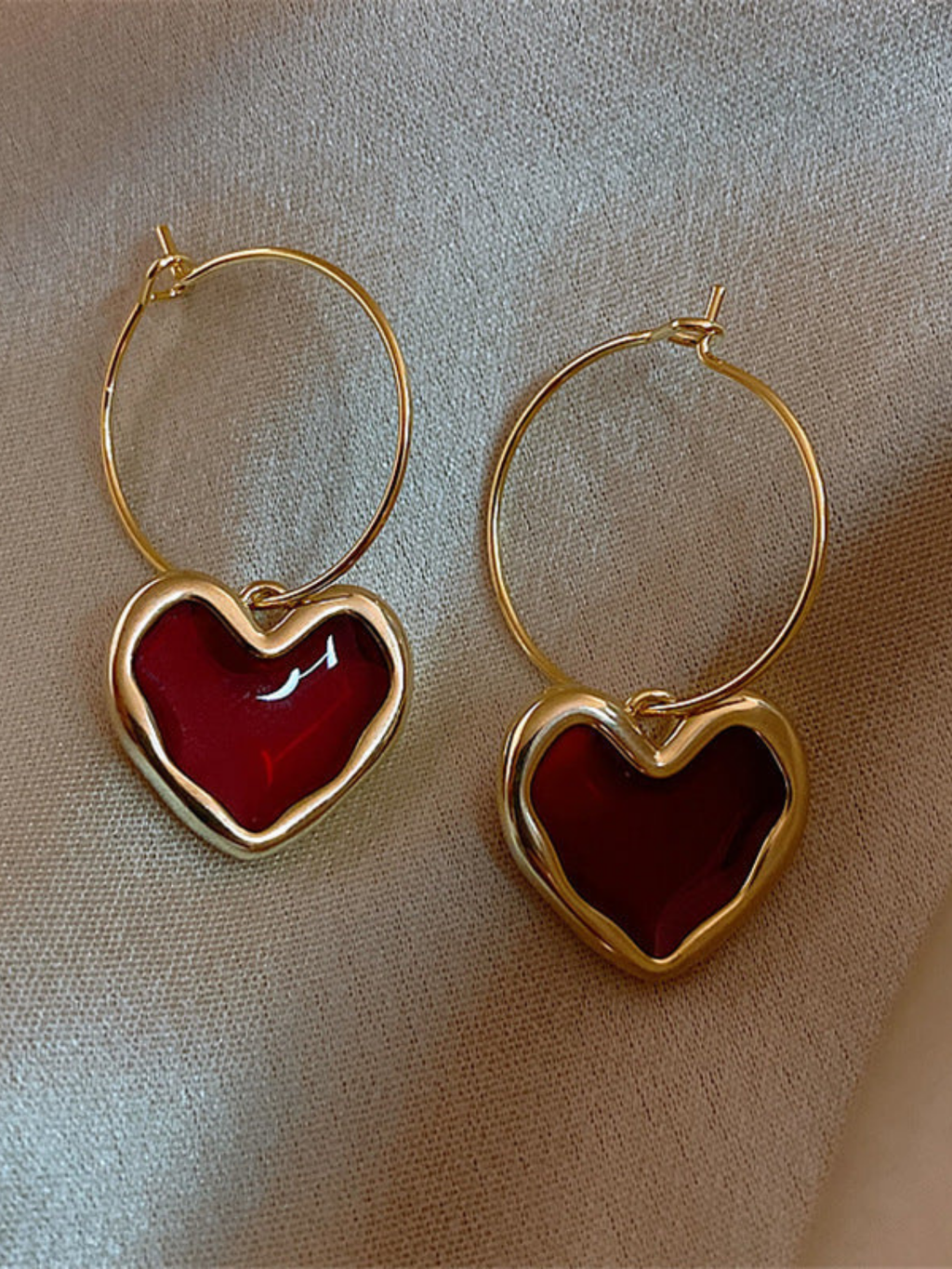 Scarlet Hearts Earrings