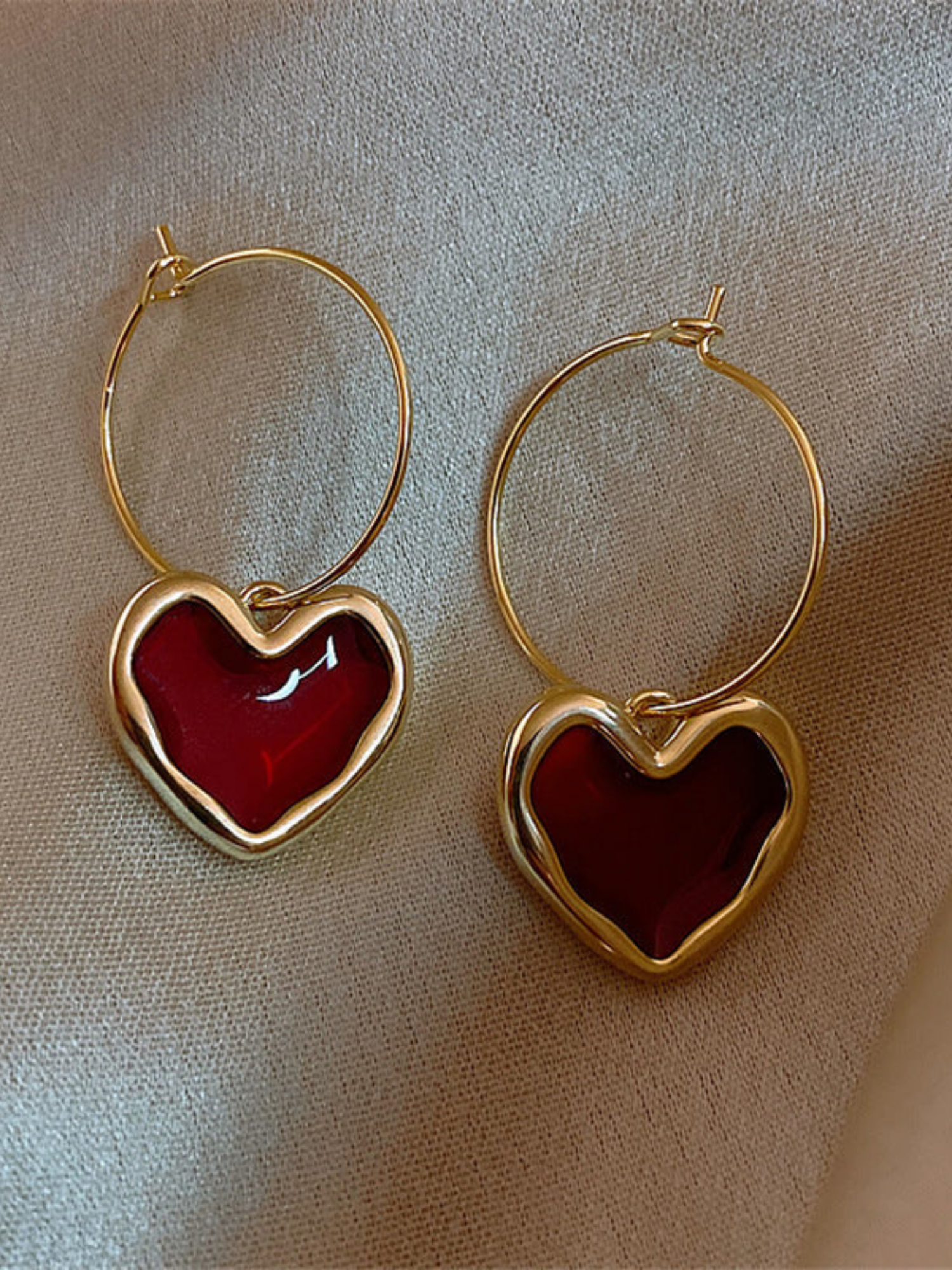 Scarlet Hearts Earrings
