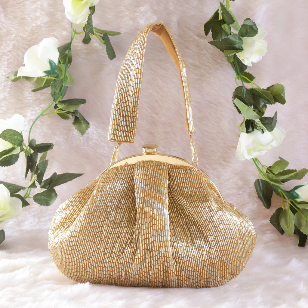 Royal Gold Drapped Clutch