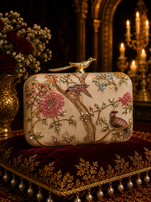 Ivory Enchanted Forest Clutch