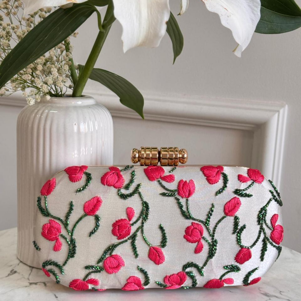 Bloom Luxe Embellished Clutch