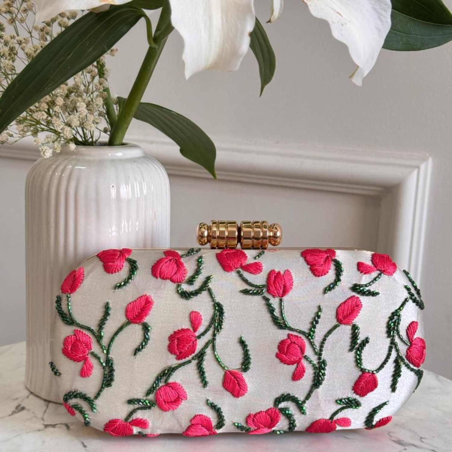 Bloom Luxe Embellished Clutch