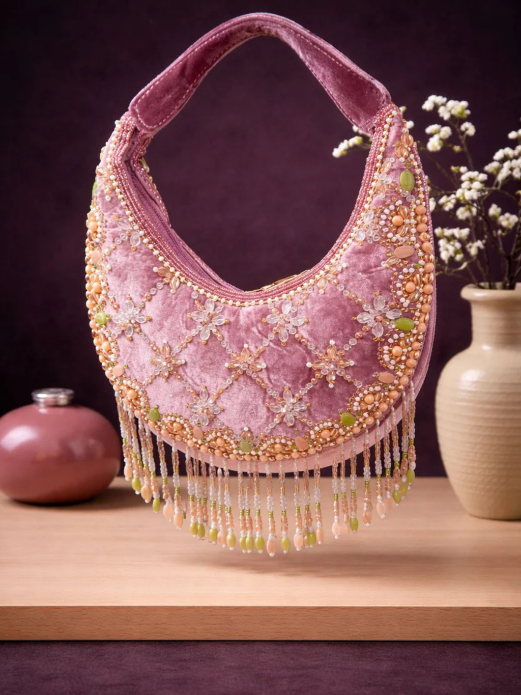 Noor Crescent Pearl Bag