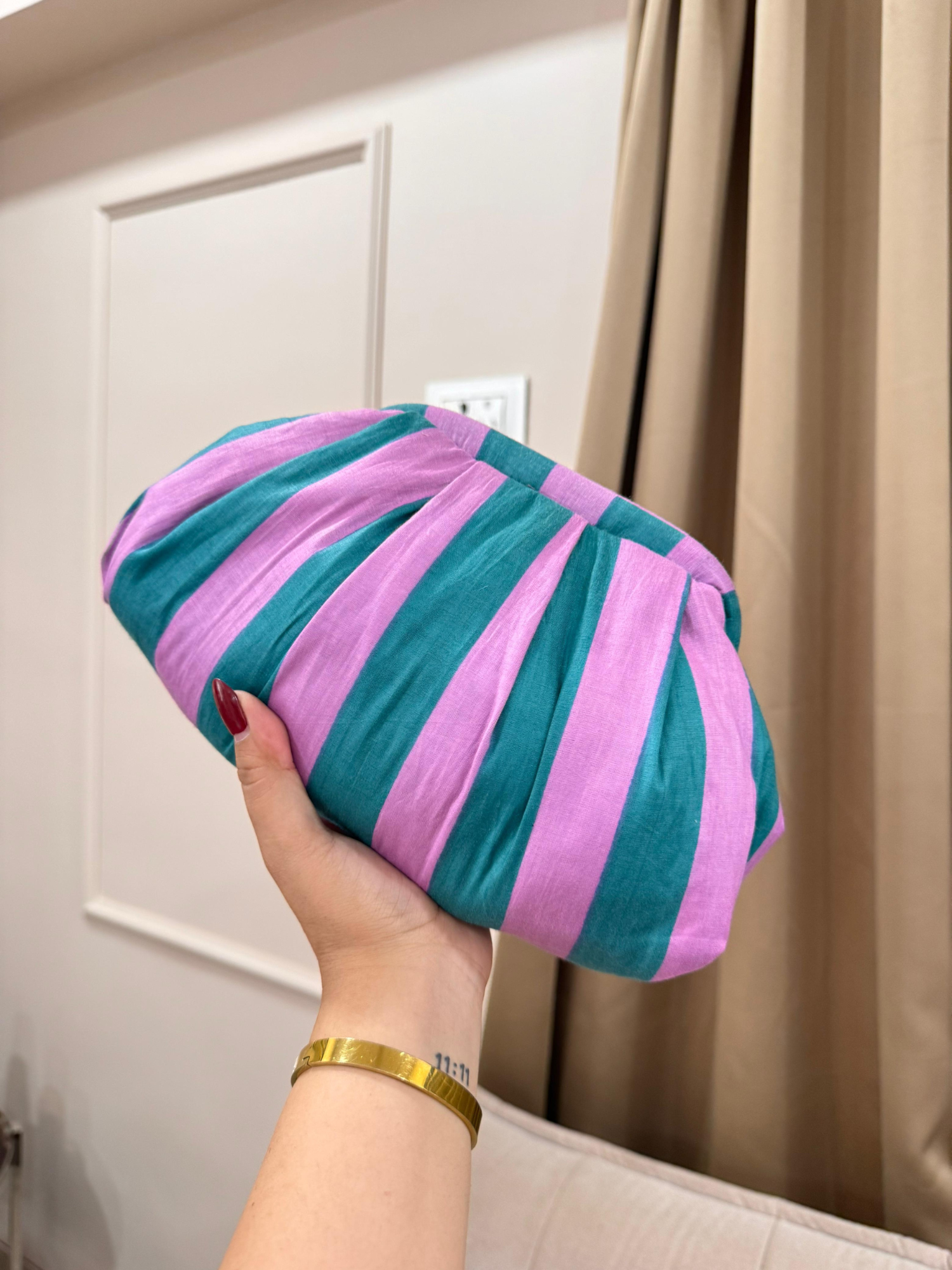 Pastel Stripe Cloud Bag