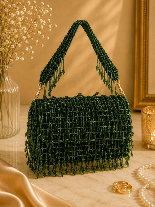 Celeste Beaded Flap Bag