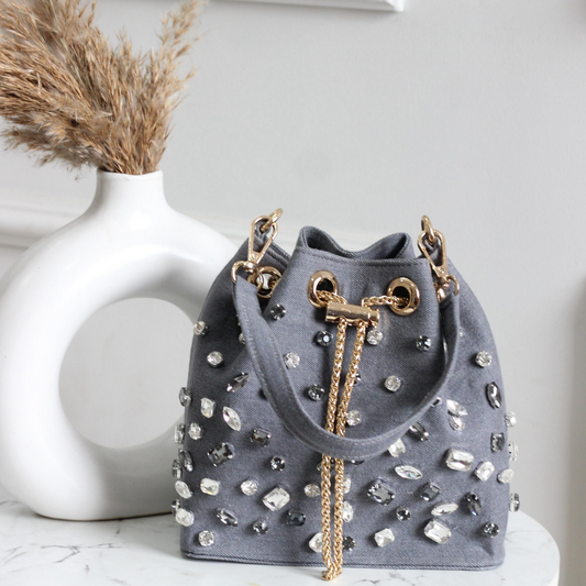 Glam Drip Denim Bucket