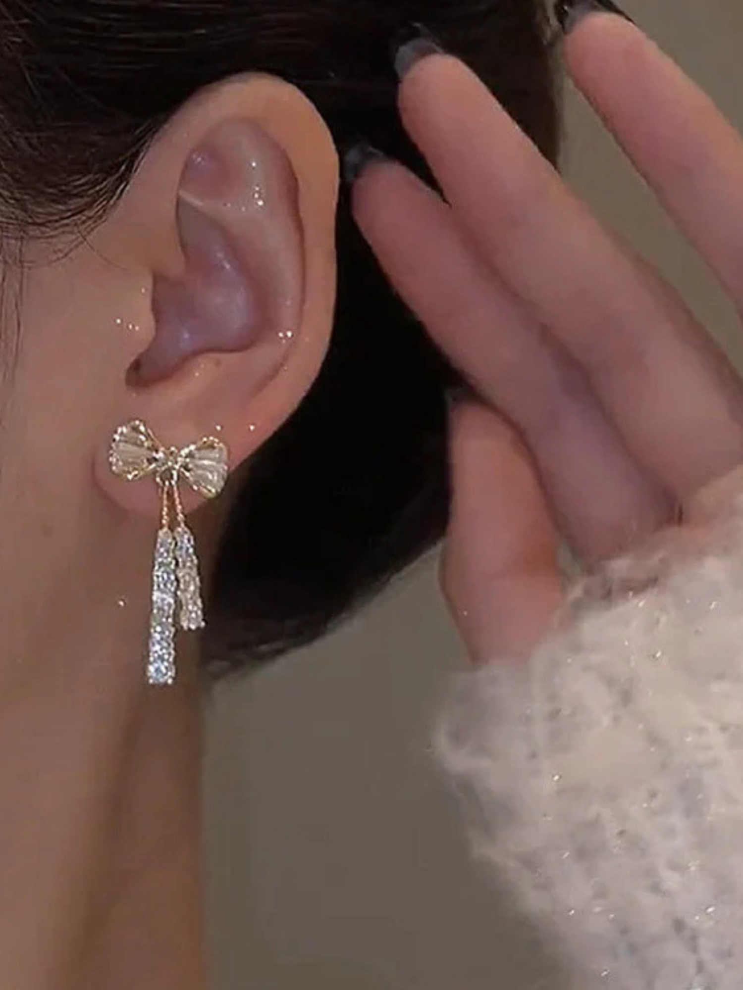 Crystal Bow Earrings